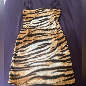 Small Bear Dance Bodycon Animal Print Dress